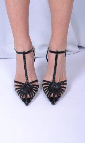 Sandali con tacco Nero