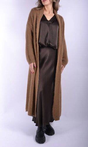 VELVETSNACK-cardigan-lungo-mohair-nocciola-intero