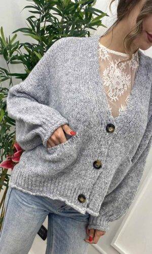 Have One Cardigan Grigio Perla
