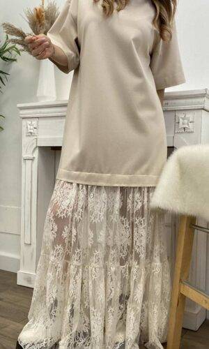 Have One Dress Pizzo Crema