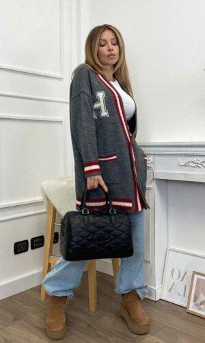 Have One Cardigan Over H Grigio