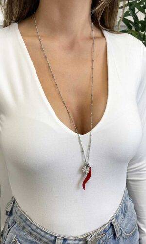 VelvetSnack Collana Good Luck Silver