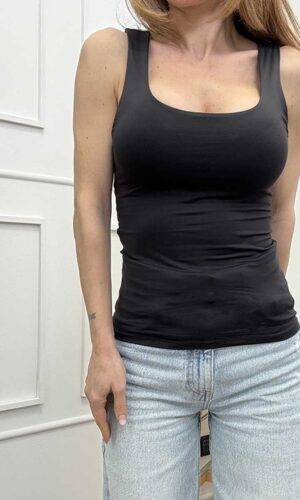 Only Top Basic Reversibile Nero