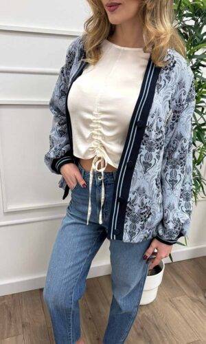 HaveOne Blusa Arricciata Burro