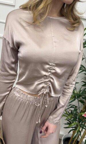 HaveOne Blusa Arricciata Silk