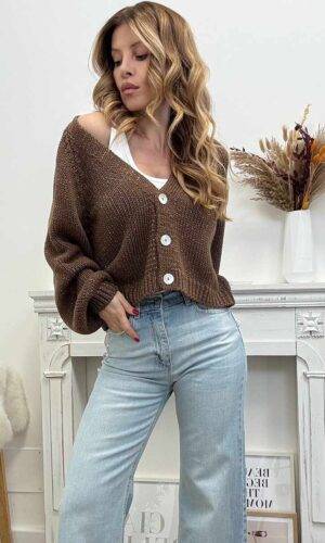 HaveOne Cardigan Filo Lurex Moro