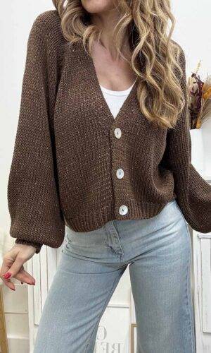HaveOne Cardigan Filo Lurex Moro