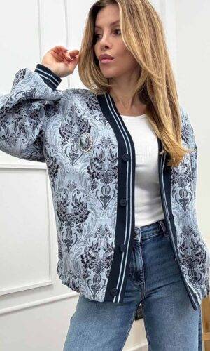 HaveOne Giubbotto Jacquard Blue