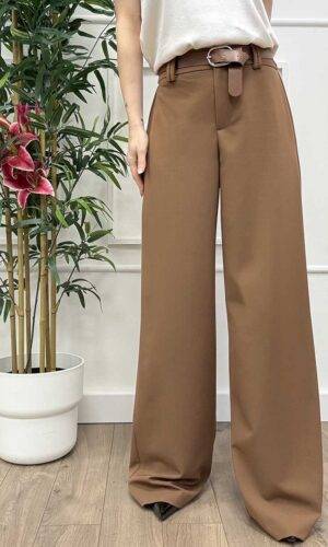 HaveOne Pantalone Palazzo Marrone Bruciato