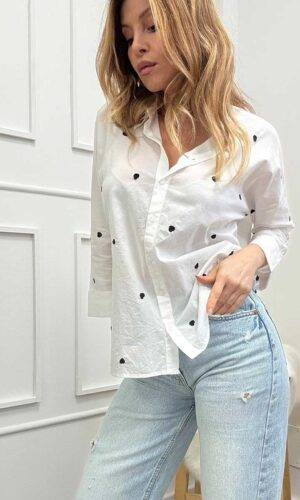 Only Camicia Cuori Neri