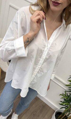 Only Camicia Strass Cuore
