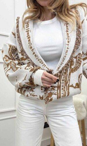 HaveOne Cardigan con Frange