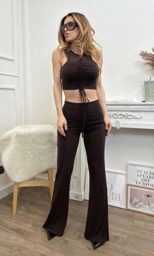 HaveOne Pantalone Flare Moro