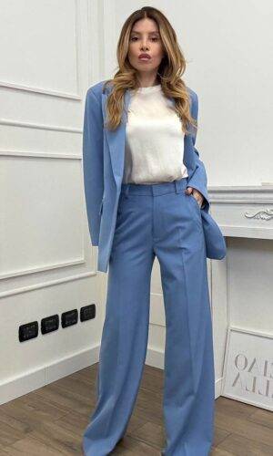 HaveOne Pantalone Palazzo Blue Denim