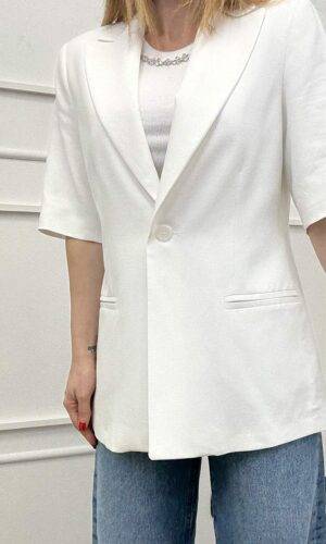 HaveOne Blazer Manica Corta Bianco