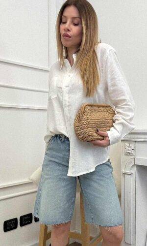 Only Camicia Elba Bianco