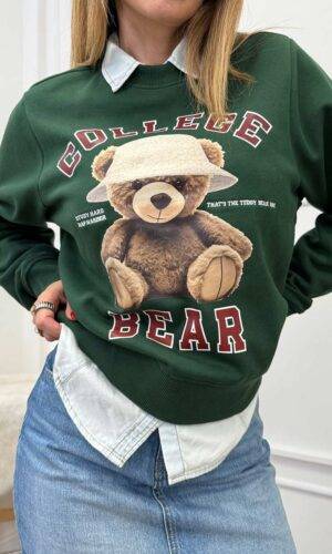 Only Felpa Teddy Verde