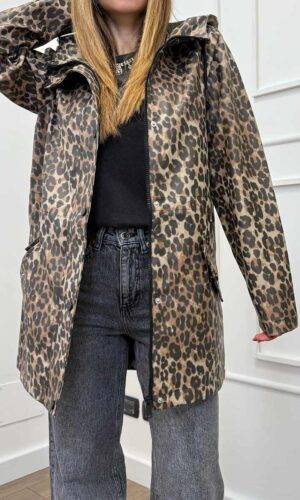 Vero Moda Giacca Impermeabile Leopardata