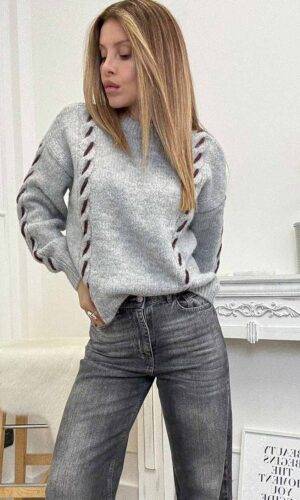 Vero Moda Maglia Winter Grigio Perla