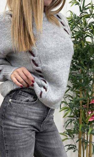 Vero Moda Maglia Winter Grigio Perla