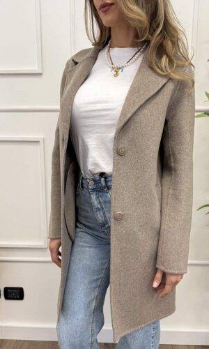 HaveOne Cappotto Monopetto Tortora