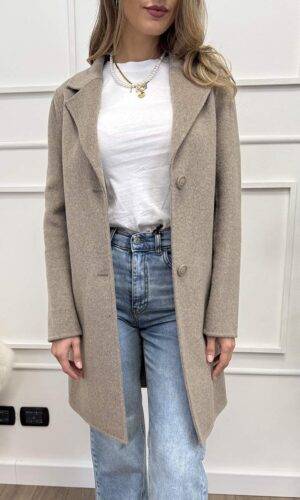 HaveOne Cappotto Monopetto Tortora