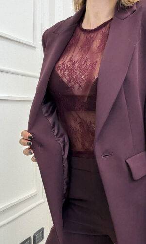 HaveOne Giacca Slim Bordeaux