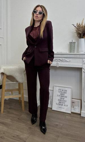 HaveOne Pantalone Slim Bordeaux