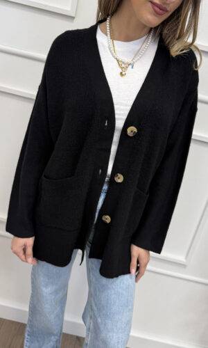 Only Cardigan Rib Nero