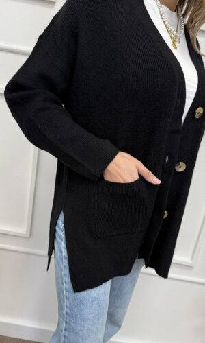 Only Cardigan Rib Nero