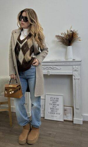 Only Gilet Rombi Camel