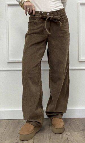 Only Pantalone Millerighe Gianna Nocciola