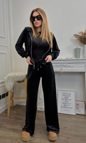 Only Pantalone Tuta Ciniglia Nero