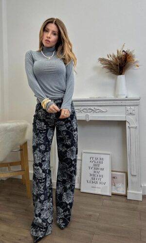 VelvetSnack Maglia Kim Collo Alto Grigio Melange