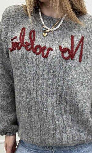 VelvetSnack Maglia No Vabbe’ Grigio