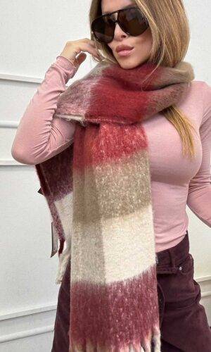 Vero Moda Sciarpa Check Bordeaux