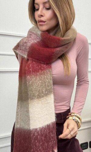 Vero Moda Sciarpa Check Bordeaux