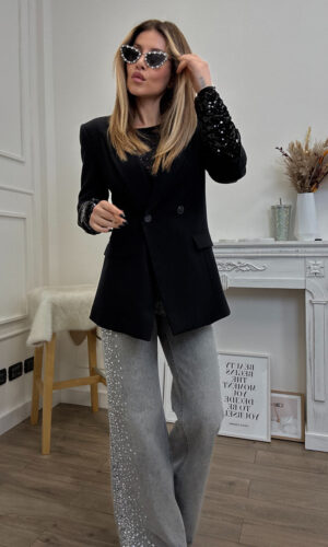 HaveOne Giacca Maniche Paillettes