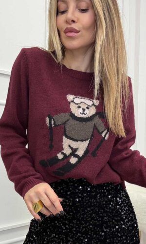 VelvetSnack Maglia Misto Cashmere Burgundy