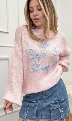 VelvetSnack Maglia Ho il Mal di Gente Rosa