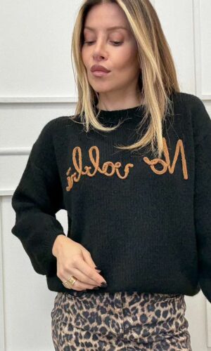 VelvetSnack Maglia No Vabbe’ Nero