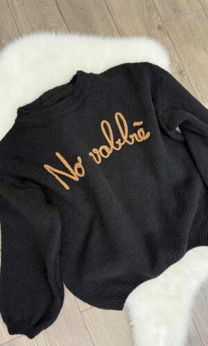 VelvetSnack Maglia No Vabbe’ Nero