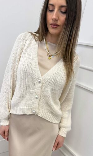 HaveOne Cardigan Bottoni Gioiello Calce