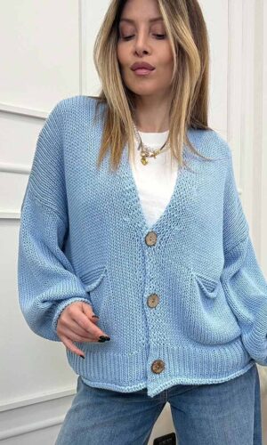 HaveOne Cardigan Tasche Cielo