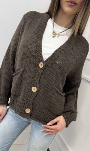 HaveOne Cardigan Tasche Moro