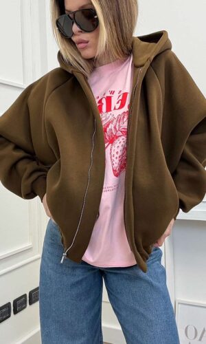 Lumina Felpa con Zip Moro