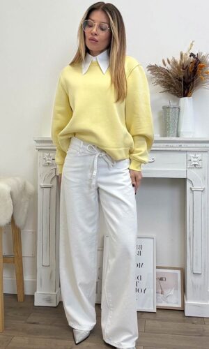 Lumina Felpa Girocollo Giallo