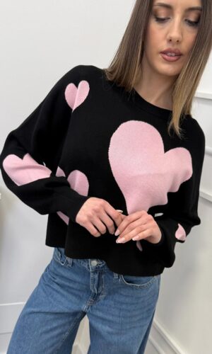 Only Maglia Cuore Nero