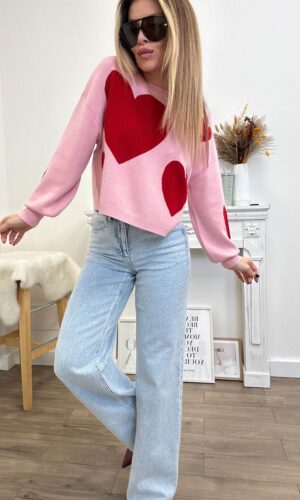 Only Maglia Cuore Rosa