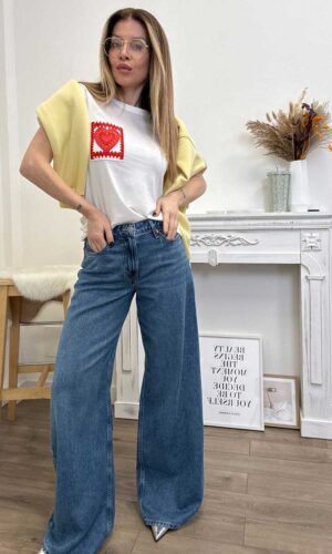 Only T-shirt Tricot Bianco